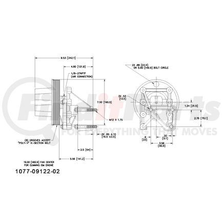 1077-09122-02X by KIT MASTERS - Kysor-Style Hub - Remanufactured