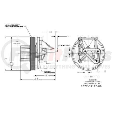 1077-09120-08X by KIT MASTERS - Kysor-Style Hub - Remanufactured