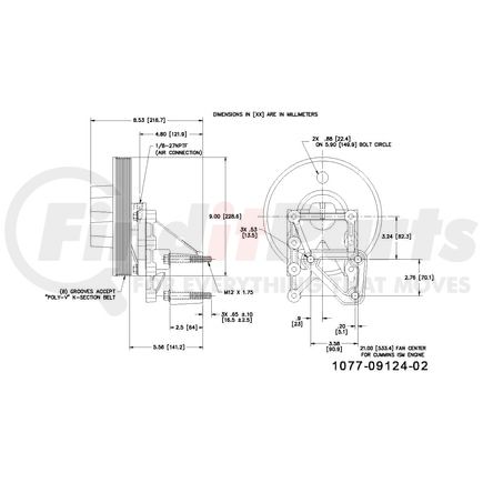 1077-09124-02X by KIT MASTERS - Kysor-Style Hub - Remanufactured