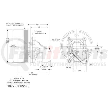 1077-09122-08X by KIT MASTERS - Kysor-Style Hub - Remanufactured