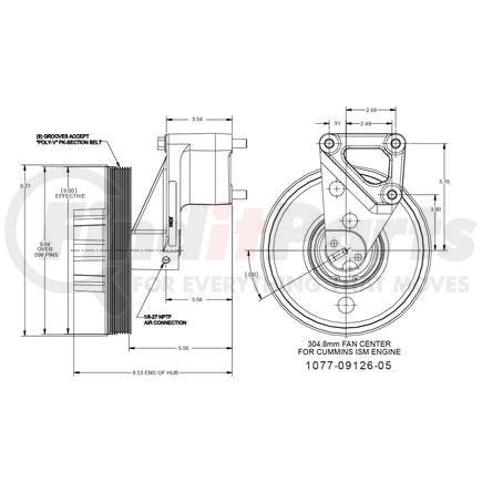 1077-09126-05X by KIT MASTERS - Kysor-Style Hub - Remanufactured