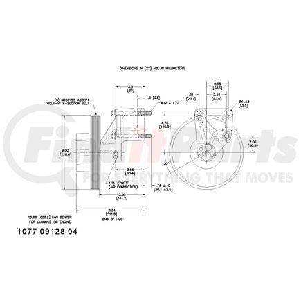 1077-09128-04X by KIT MASTERS - Kysor-Style Hub - Remanufactured