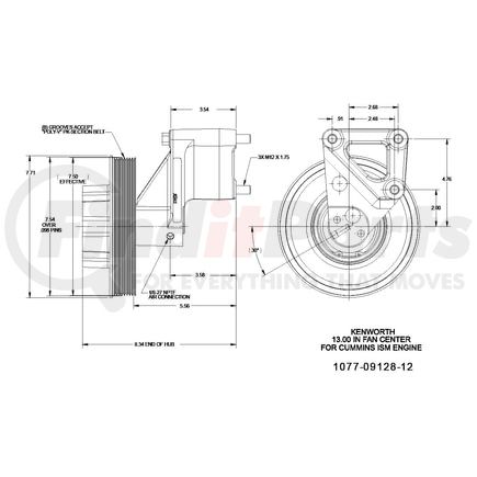 1077-09128-12X by KIT MASTERS - Kysor-Style Hub - Remanufactured