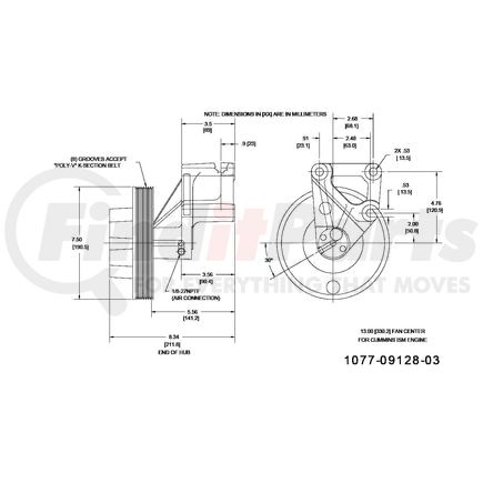 1077-09128-03X by KIT MASTERS - Kysor-Style Hub - Remanufactured