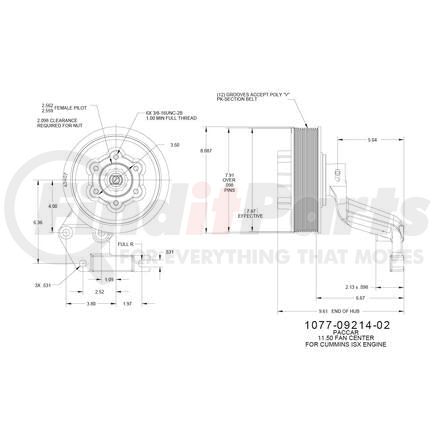 1077-09214-02X by KIT MASTERS - Kysor-Style Hub - Remanufactured