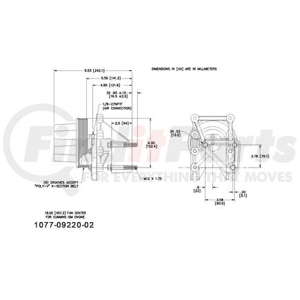 1077-09220-02X by KIT MASTERS - Kysor-Style Hub - Remanufactured