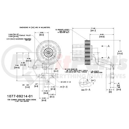 1077-09214-01X by KIT MASTERS - Remanufactured Kysor-style hubs by Kit Masters are premium replacements for worn or damaged hubs (pulley & bracket). Also requires replacement/repair of appropriate fan clutch.