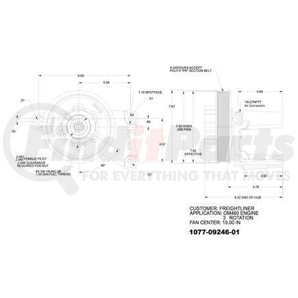 1077-09246-01X by KIT MASTERS - Kysor-Style Hub - Remanufactured