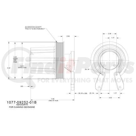 1077-09252-01BX by KIT MASTERS - Kysor-Style Hub - Remanufactured