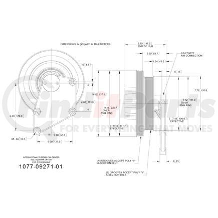 1077-09271-01X by KIT MASTERS - Kysor-Style Hub - Remanufactured