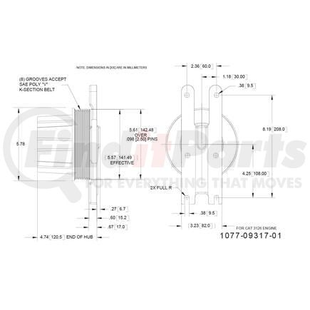 1077-09317-01X by KIT MASTERS - Kysor-Style Hub - Remanufactured