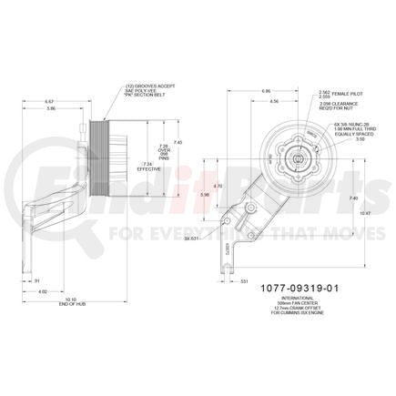 1077-09319-01X by KIT MASTERS - Kysor-Style Hub - Remanufactured