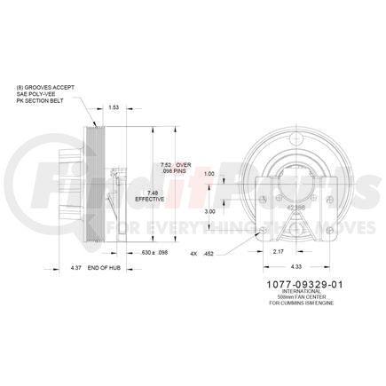 1077-09329-01X by KIT MASTERS - Kysor-Style Hub - Remanufactured