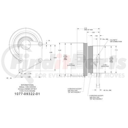 1077-09322-01X by KIT MASTERS - Kysor-Style Hub - Remanufactured