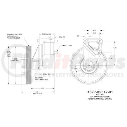 1077-09347-01X by KIT MASTERS - Kysor-Style Hub - Remanufactured