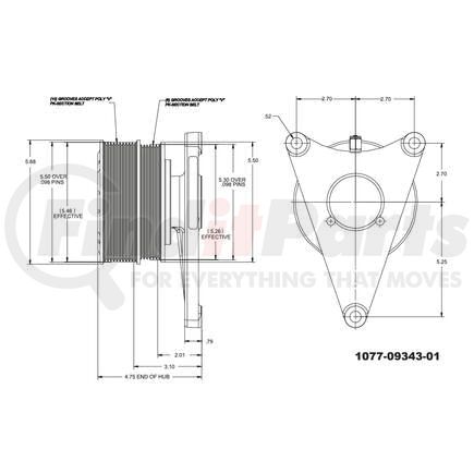 1077-09343-01X by KIT MASTERS - Kysor-Style Hub - Remanufactured