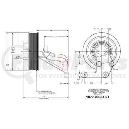 1077-09361-01X by KIT MASTERS - Kysor-Style Hub - Remanufactured