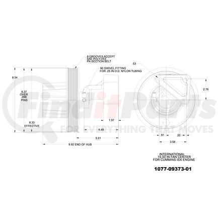 1077-09373-01X by KIT MASTERS - Kysor-Style Hub - Remanufactured