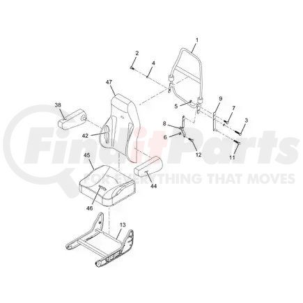 3662313C92 by NAVISTAR - Seat - Passenger High Sc W/Comp Cloth Mechanism Lumbar For International IC Bus