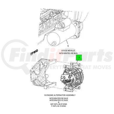 3588319C92 by NAVISTAR - Alternator - 12 Volt 320A, Pad Mounting ,Leece-Neville For Navistar International