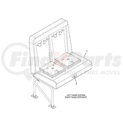 2232190C92 by NAVISTAR - Seat - Left Hand Cr/Ucra 39 2Leg Wall Mounting For International IC Bus