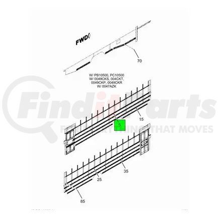 2201836C1 by NAVISTAR - Body Rub Rail - Top Left 2008  Ce Hand For International IC Bus