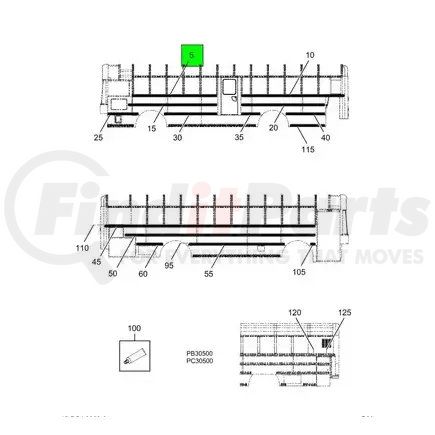 2201930C1 by NAVISTAR - Body Rub Rail - Top Forward Left Hand For International IC Bus