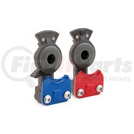 FS6120SE by TRAMEC SLOAN - Standard Air Brake Gladhand Kit - Emergency and Service, Anodized, Gray Poly Seal