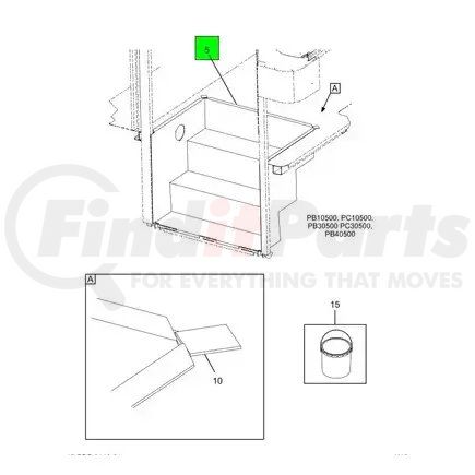 4027085C2 by NAVISTAR - Body Panel Side Step - Stepwell Bus Body Assembly 22.50 Out Open Door W/3.0 Left