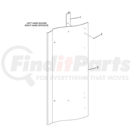 3515667C5 by NAVISTAR - Wind Deflector - Air Fairing Turning Right For Navistar International