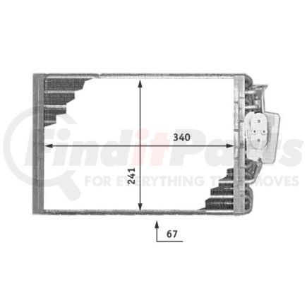 351211181 by HELLA - A/C Evaporator Core