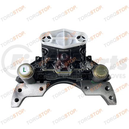 CAW005L by TORQSTOP - Air Brake Disc Brake Caliper Assembly -  w/ Carrier, Driver Side