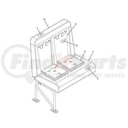 2232027C92 by NAVISTAR - Seat - Left Hand, Cr 39 2 Leg, Wall Mounting For International IC Bus