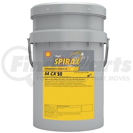 550026896 by SHELL LUBRICANTS - Spirax S4 CX Transmission and Hydraulic Oil - SAE 50, 5 Gallon Pail
