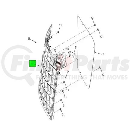 3832848C1 by NAVISTAR - Grille - Primary, Right Hand, For Navistar International