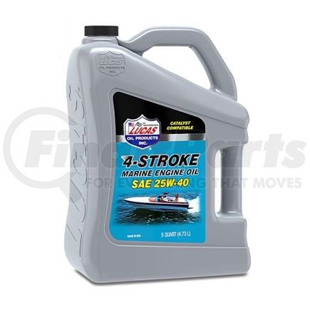 10814 by LUCAS OIL - Engine Oil - 4-Stroke, SAE 25W-40, 5 Quarts