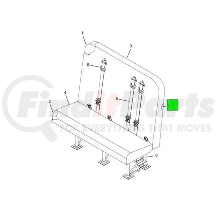 2598791C1 by NAVISTAR - Seat Back Frame - For International IC Bus