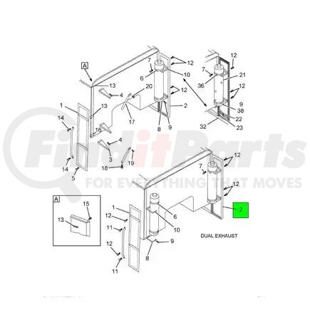 575793C3 by NAVISTAR - Wind Deflector - Right Hand, Assembly, For Navistar International