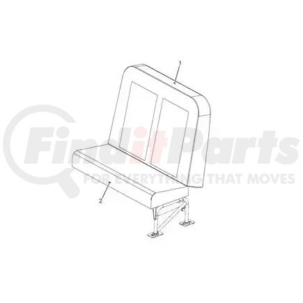 2218048C91 by NAVISTAR - Seat - 2 Leg, Wall Mounting, Right, For International IC Bus