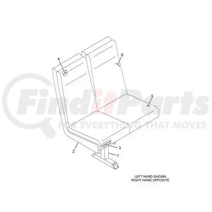 2228504C91 by NAVISTAR - Seat - "L" Citiseat Dark Gray Shell For International IC Bus