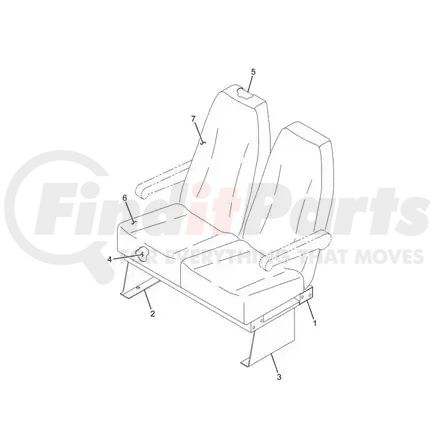 2224980C91 by NAVISTAR - Seat - Passenger Floor Mounting, Gray Primer Freedman Family