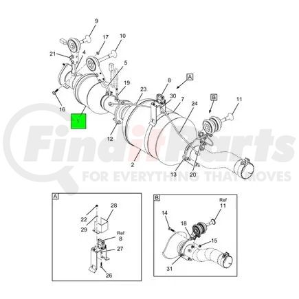 2604869C91 by NAVISTAR - Diesel Oxidation Catalyst (DOC) and Particulate Filter (DPF) Assembly