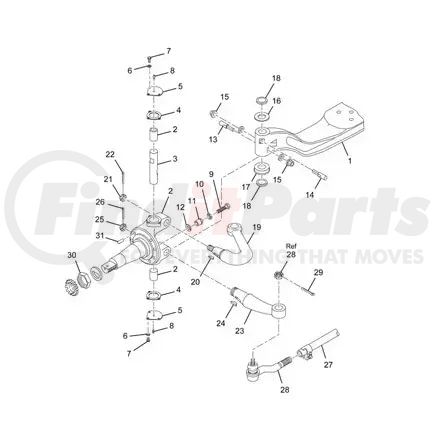 3570235C93 by NAVISTAR - Steer Axle Assembly - Front, Non Driven MFS1214 02ANW For Navistar International