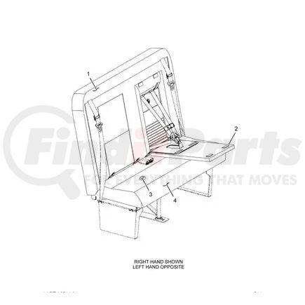 2219421C92 by NAVISTAR - Seat - Left Hand, 3-Point, 5 Leg, Gray, For International IC Bus