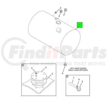 2600688C91 by NAVISTAR - Fuel Tank - 125 Gallon, For Navistar International