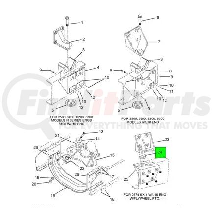 414083C1 by NAVISTAR - Bolt - Flange Head 5/8" X 1 3/4", 25 Pack For Navistar International