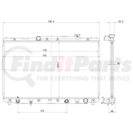 376707511 by HELLA - RADIATOR TOYOTA