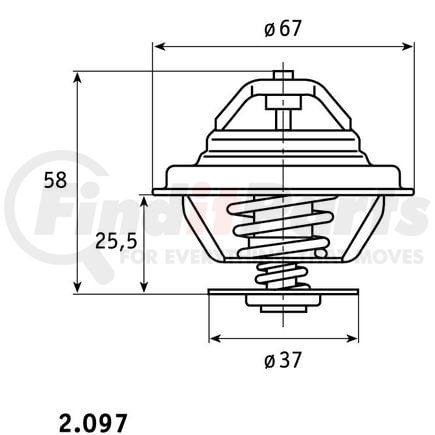 2.097.80.312 by HELLA - THERMOSTAT INSERT BM