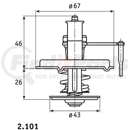 2.101.84.316 by HELLA - THERMOSTAT INSERT MB