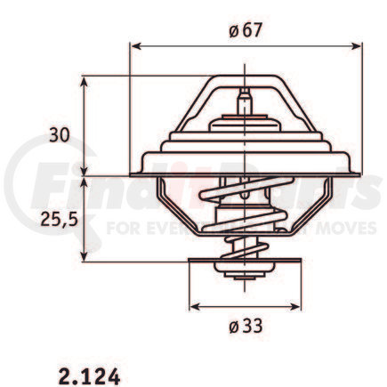 2.124.88.312 by HELLA - THERMOSTAT INSERT BM
